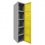 Locker metálico dual grande - 5 puertas amarillo